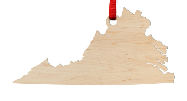 State Silhouette Ornament Virginia