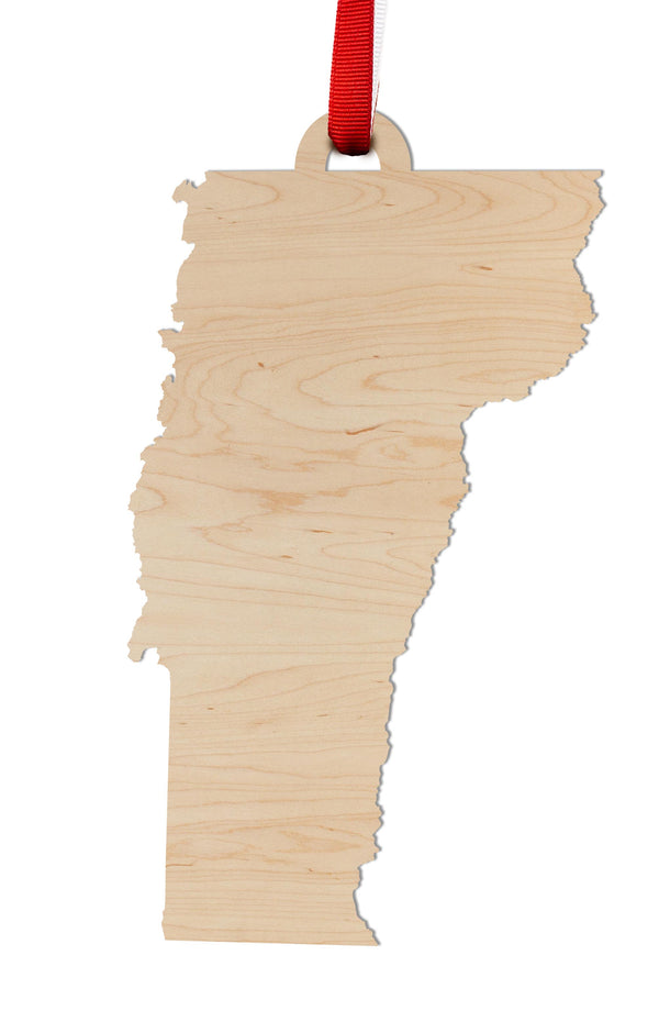 State Silhouette Ornament Vermont