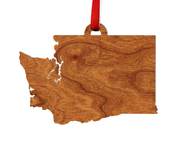 State Silhouette Ornament Washington