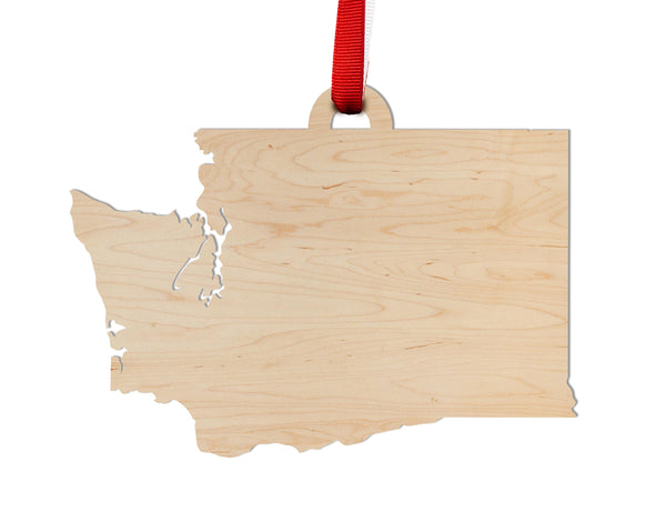 State Silhouette Ornament Washington