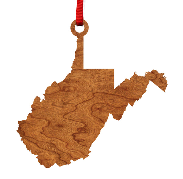 State Silhouette Ornament West Virginia