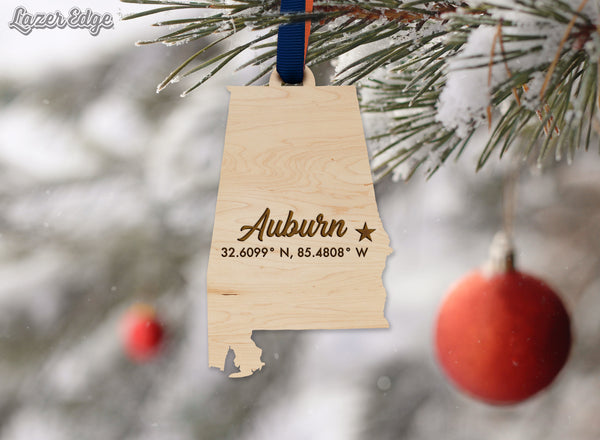 City/Hometown Ornament Auburn AL