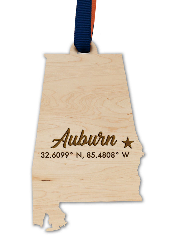City/Hometown Ornament Auburn AL