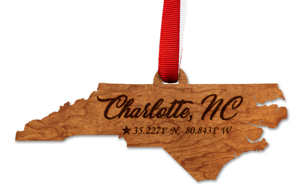 City/Hometown Ornament Charlotte NC