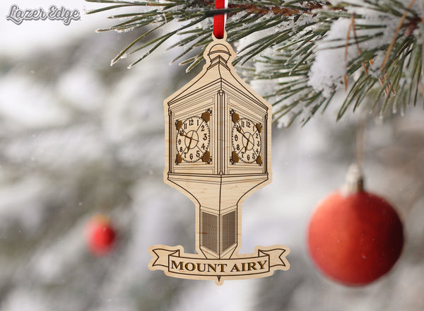 City/Hometown Ornament Mt Airy Clock