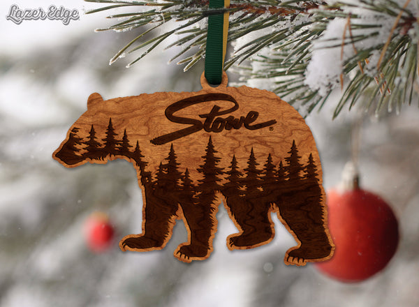 City/Hometown Ornament Bear with Stowe