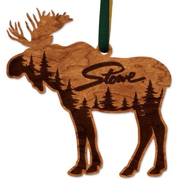 City/Hometown Ornament Moose with Stowe
