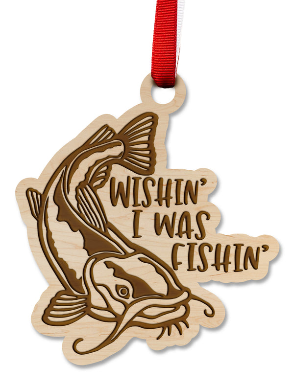 Freshwater Fish Ornament Wishin I Was Fishin