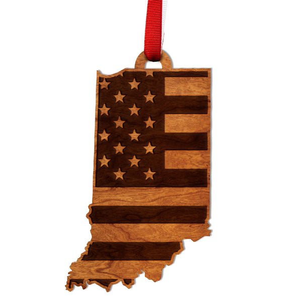 State Flag Ornament Indiana Flag