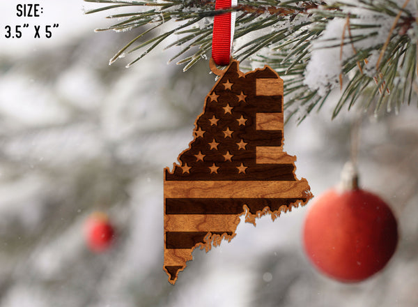 State Flag Ornament Maine Flag