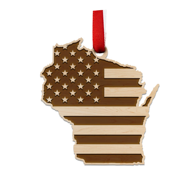 State Flag Ornament Wisconsin Flag