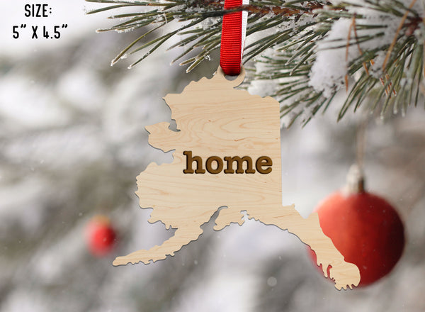 State Map Ornament Alaska
