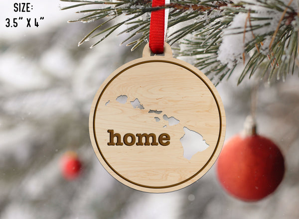 State Map Ornament Hawaii