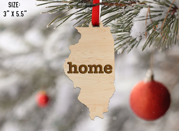 State Map Ornament Illinois