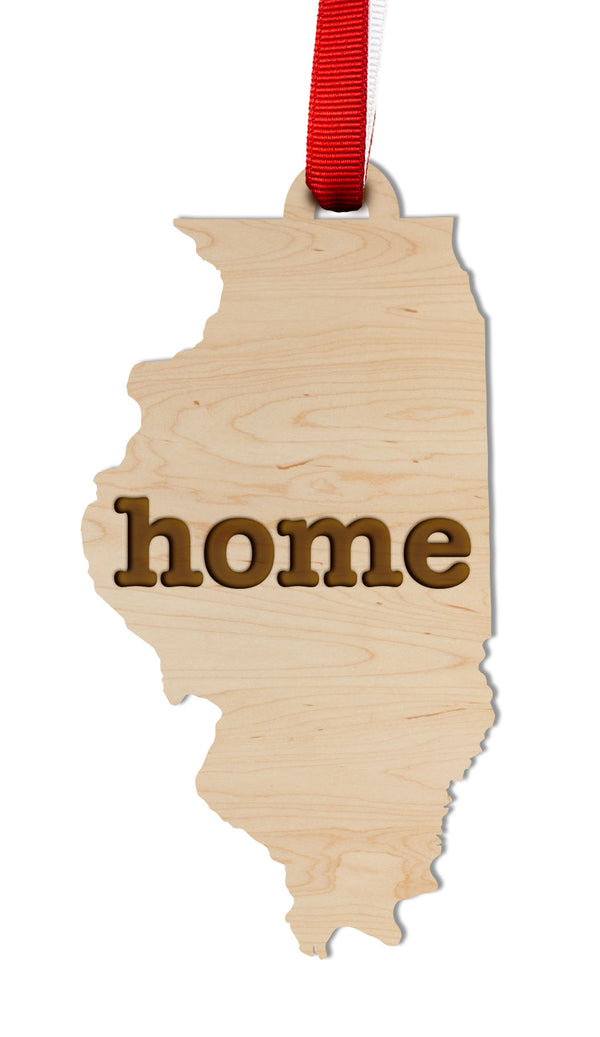 State Map Ornament Illinois