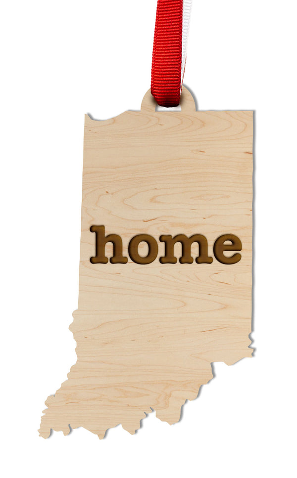 State Map Ornament Indiana