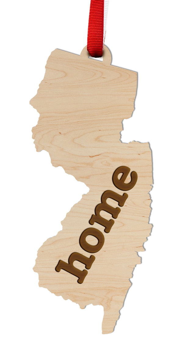 State Map Ornament New Jersey