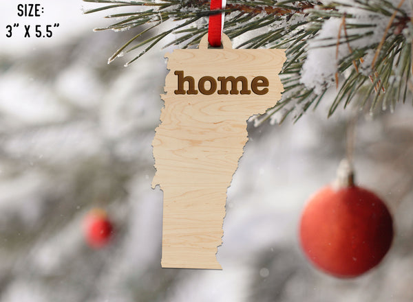 State Map Ornament Vermont