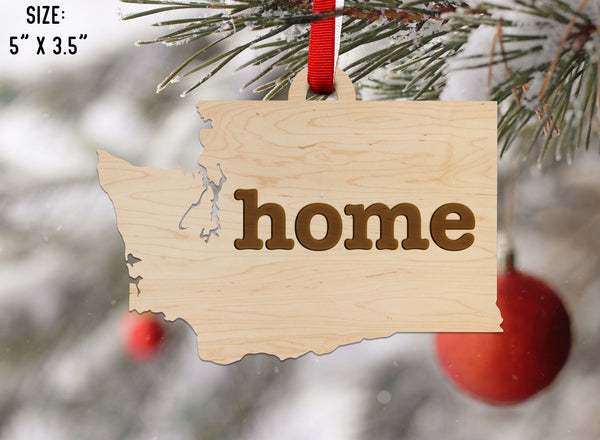 State Map Ornament Washington