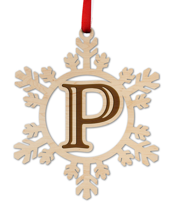 Letter Monogram Ornament P