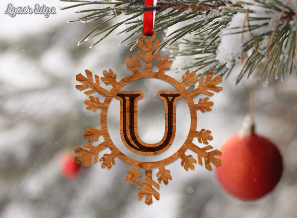 Letter Monogram Ornament U