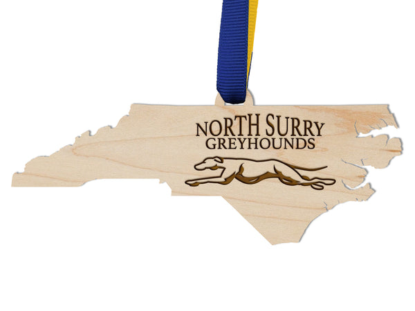 North Surry High School Ornament North Surry High School Greyhound on NC