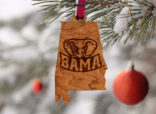 Alabama University Ornament Big Al on State