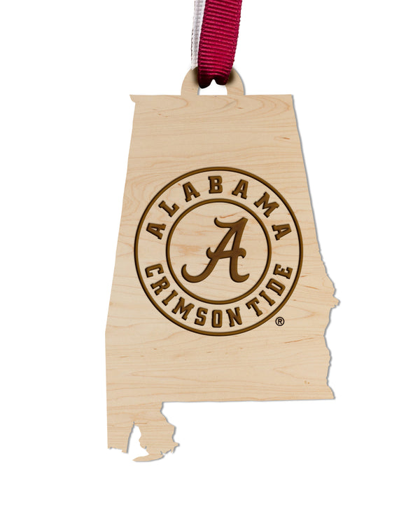 Alabama University Ornament Crim Tide on State