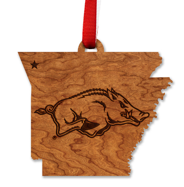 Arkansas Ornament Razorback on State