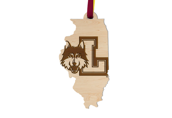 Loyola Chicago Ornament Block L on State