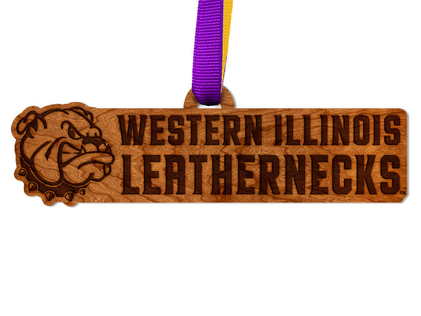 Western Illinois University Ornament Bulldog with Name