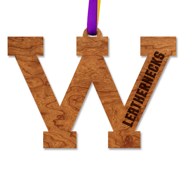 Western Illinois University Ornament Block W Logo
