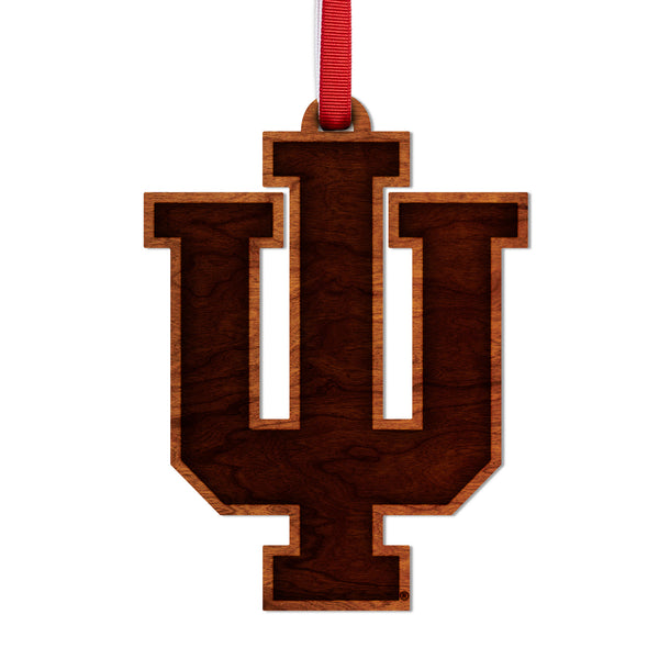 Indiana University Ornament Interlocked IU