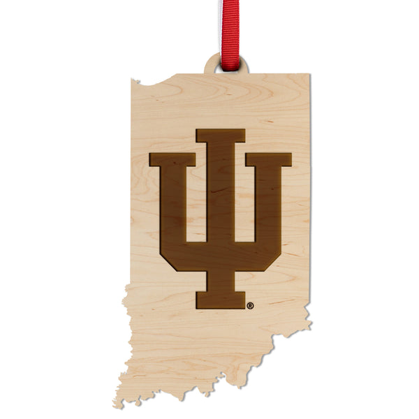 Indiana University Ornament IU on State