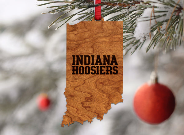 Indiana University Ornament Name on State