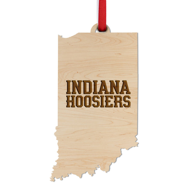 Indiana University Ornament Name on State