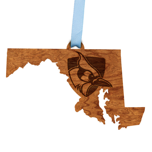 Johns Hopkins Ornament Shield on State