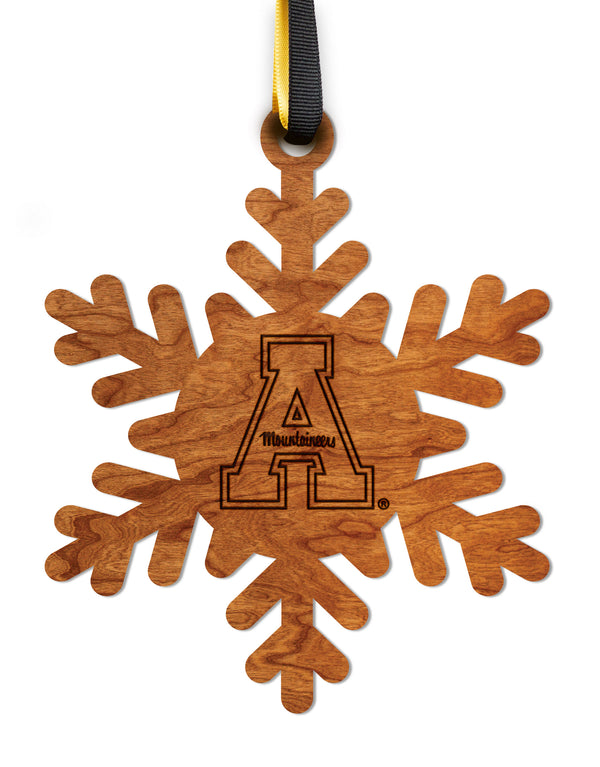 Appalachian State University Ornament Block A Snowflake