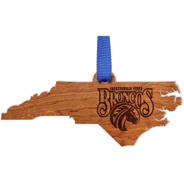 Fayetteville University Logo on State  Ornament