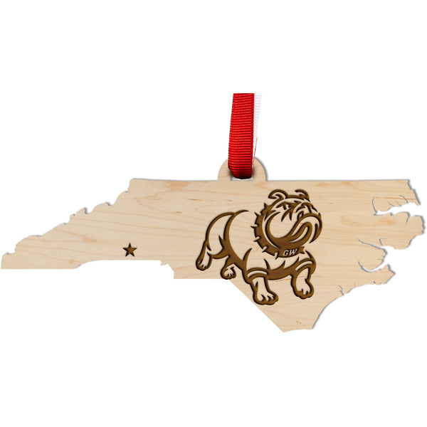 Gardner Webb University "Bulldogs" Ornament - Various Designs Available