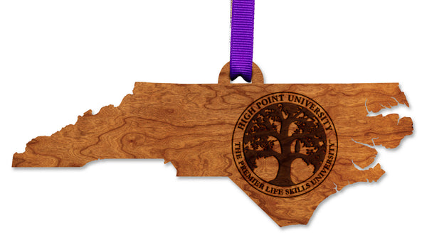 High Point University Ornament Seal on State