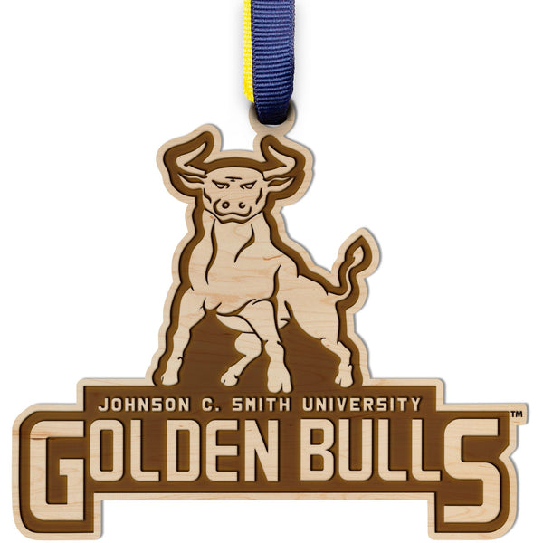 Johnson C. Smith Golden Bulls Logo  Ornament