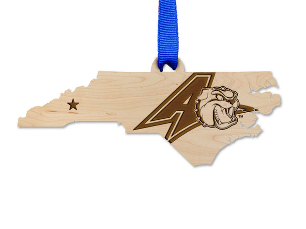 UNC Asheville Ornament Bulldog A on State