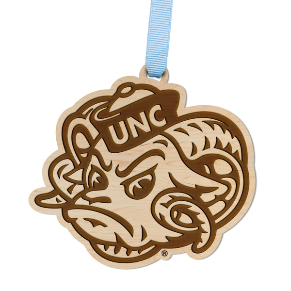 UNC Chapel Hill Ornament Rameses Head