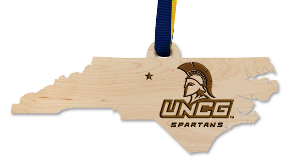 UNC Greensboro Ornament Spartans on State