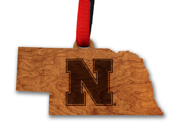 Nebraska-Lincoln Ornament Block N on State