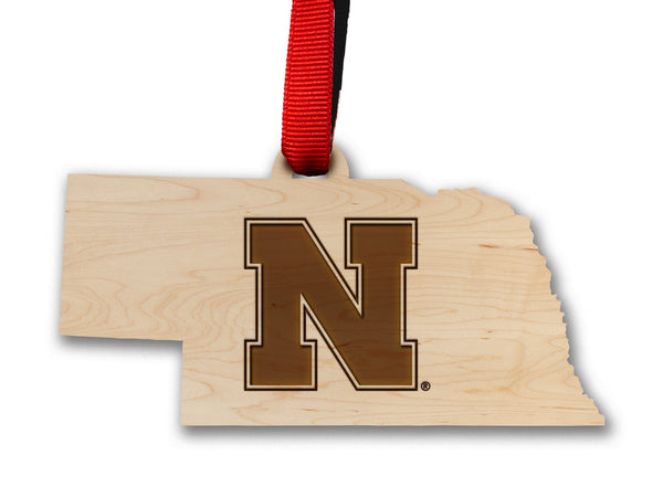 Nebraska-Lincoln Ornament Block N on State