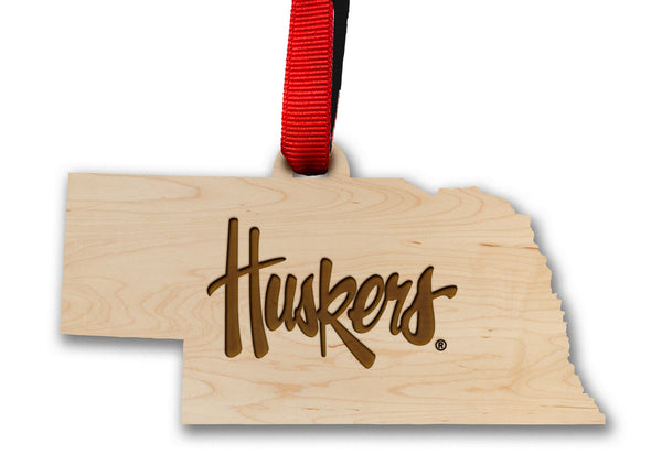 Nebraska-Lincoln Ornament Huskers on State
