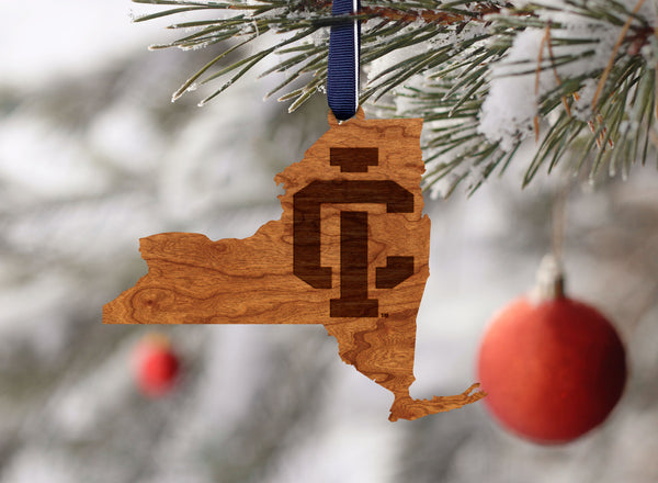 Ithaca College Ornament IC on State