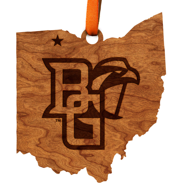 Bowling Green State University Ornament Falcon on State